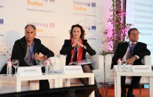 Fernando Chofre, Isabelle Roger y Henry Casciaro (Autoridad Nacional Reino Unido - Gibraltar)